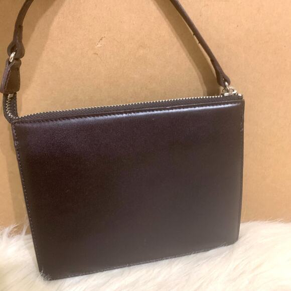 ANN TAYLOR LOFT Black Calf Hair & Brown Leather Demi Bag Clutch Purse - Picture 3 of 15